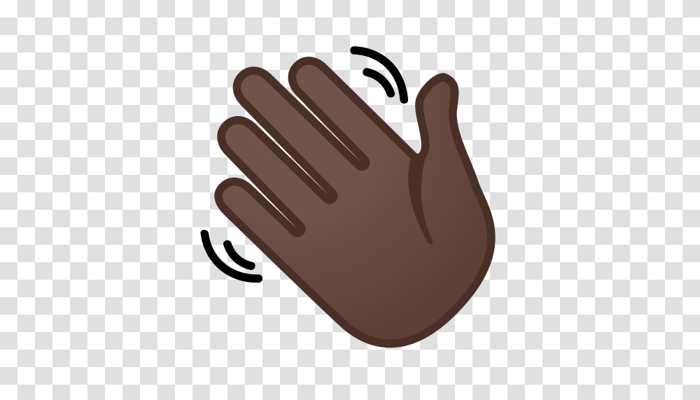 Waving Hand Emoji With Dark Skin Tone Meaning And Pictures, Apparel, Glove, Dynamite Transparent Png