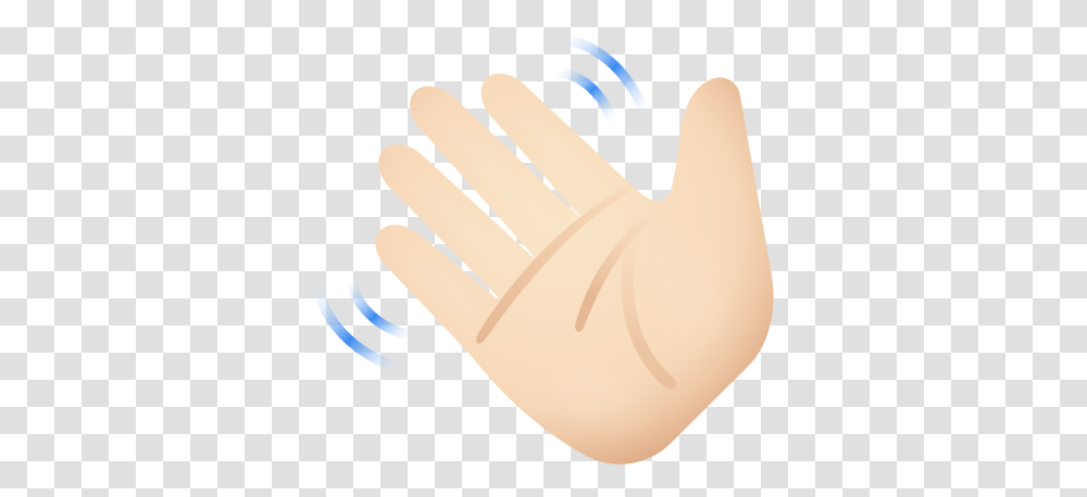 Waving Hand Light Skin Tone Icon In Sign Language, Clothing, Apparel, Finger, Glove Transparent Png