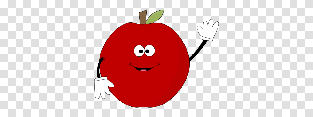 Waving Red Apple Clip Art, Plant, Food, Vegetable, Fruit Transparent Png
