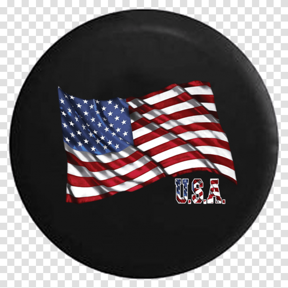 Waving United States American Flag Usa Jeep Camper Cool Mens Flag Tees, Apparel, Hat Transparent Png