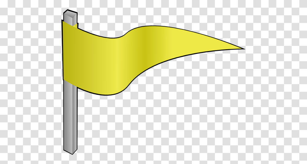 Waving Yellow Flag Clip Art, Cutlery, Banana, Fruit, Plant Transparent Png