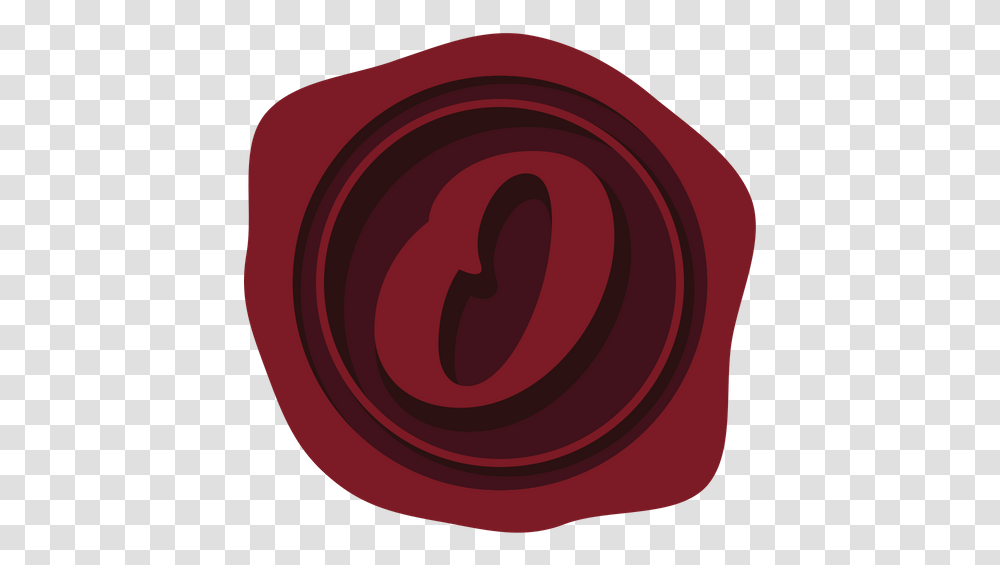 Wax Seal Letter O Icon Of Flat Style Available In Svg Circle, Text, Maroon, Rug, Spiral Transparent Png