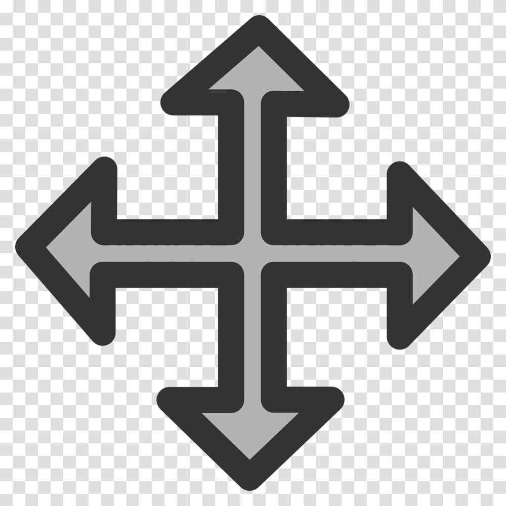 Way Arrow, Cross, Silhouette, Emblem Transparent Png