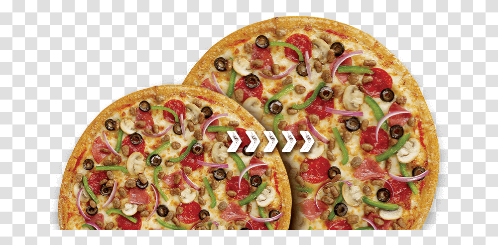 Way Bigger For A Buck Fast Food, Pizza, Nachos, Dish, Meal Transparent Png