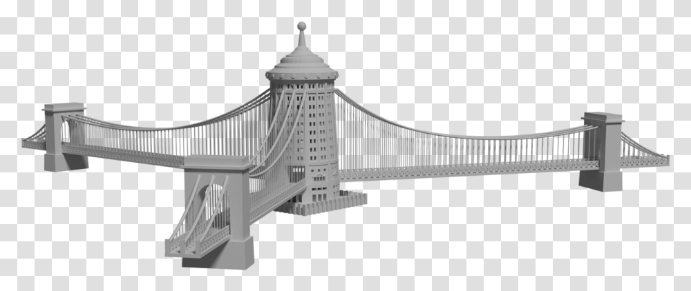 Way Self Anchored Suspension Bridge, Building Transparent Png