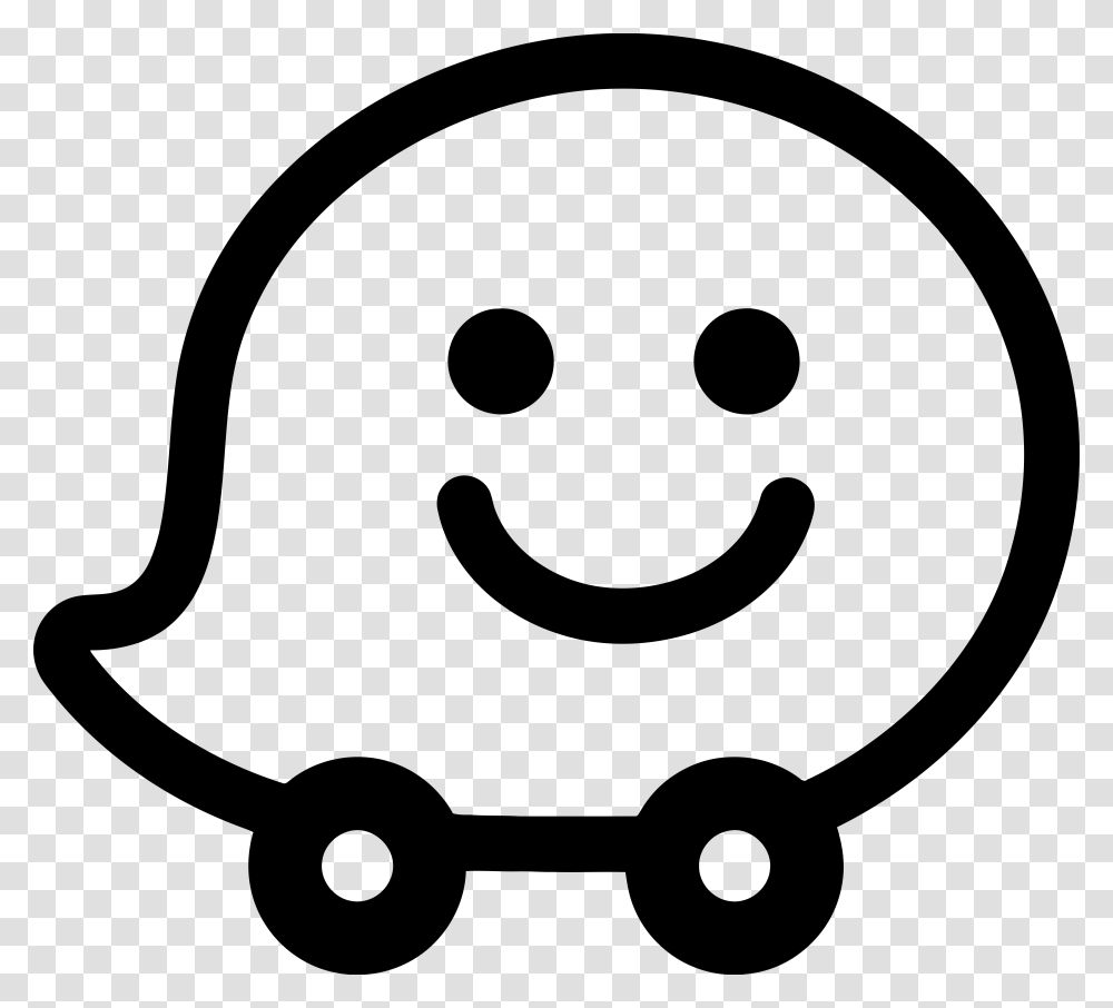 Waze Logo Black And White, Gray, World Of Warcraft Transparent Png