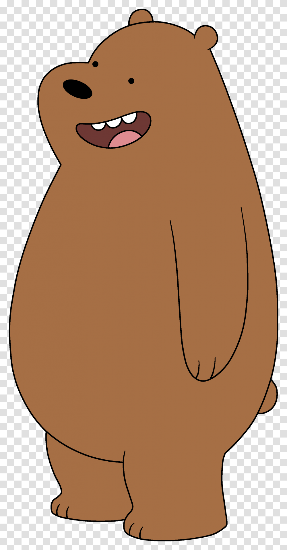 We Bare Bears Grizz Standing, Snowman, Nature, Face Transparent Png