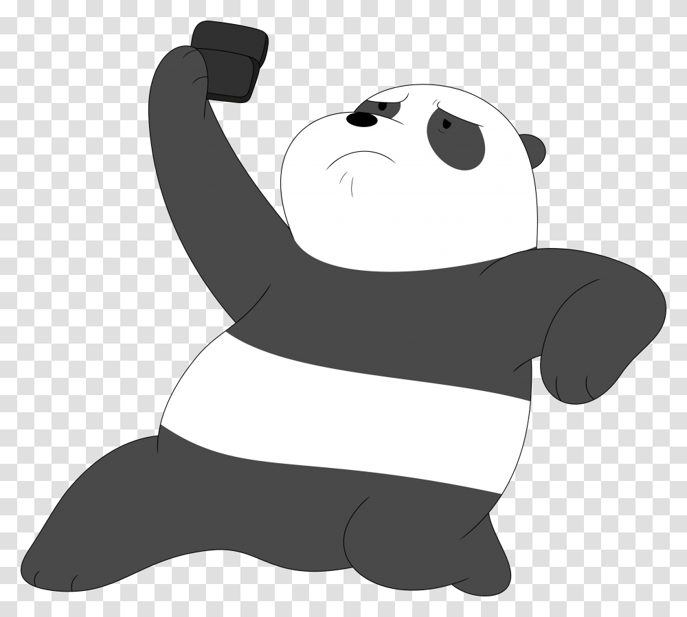 We Bare Bears Panda, Stencil, Toy, Photography, Drawing Transparent Png
