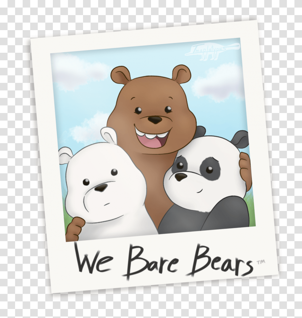 We Bare Bears Selfie Hd Download Polaroid We Bare Bears, Giant Panda, Wildlife, Mammal, Animal Transparent Png