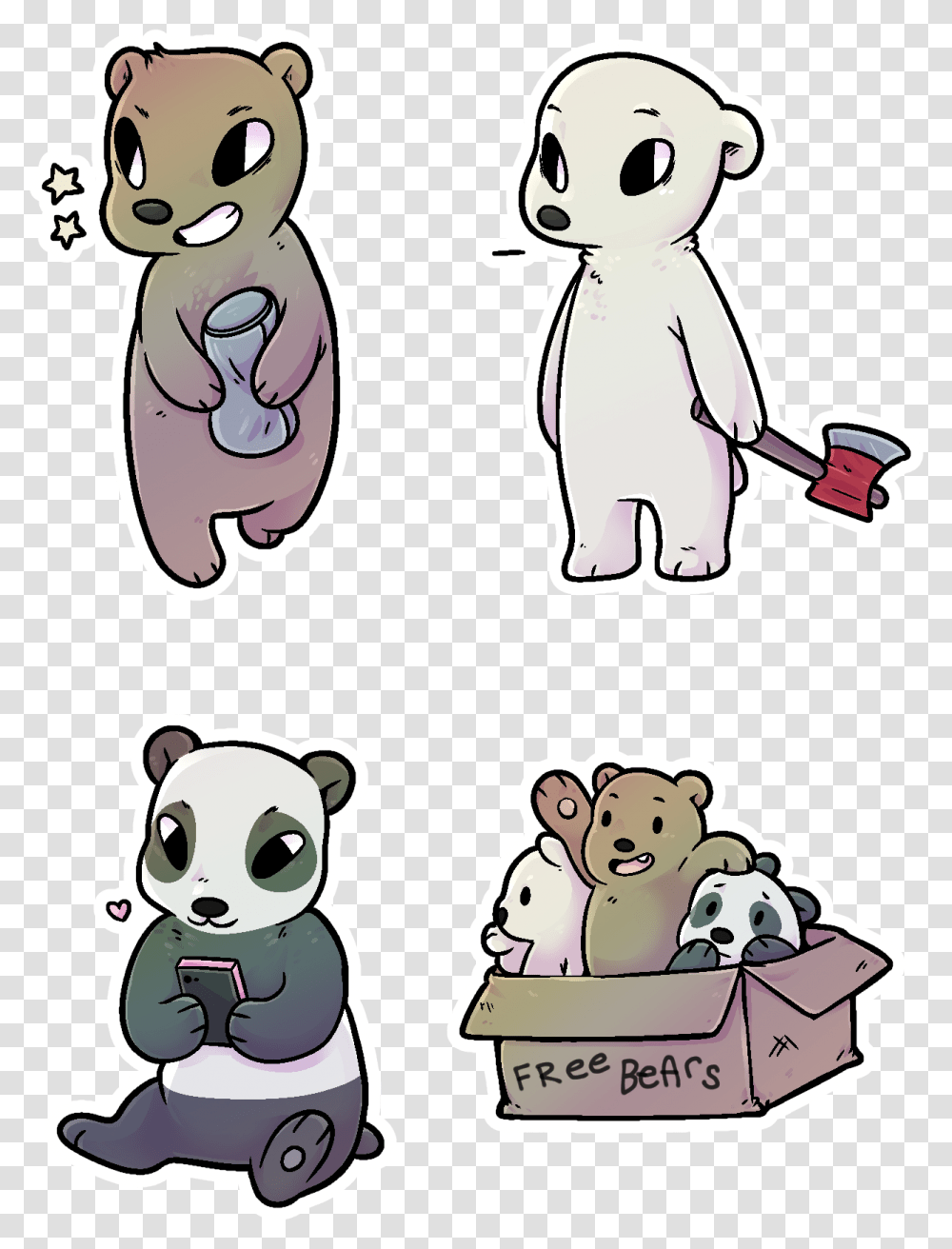 We Bare Bears Stickers Buizel Giant Pokemon, Crowd, Face, Audience, Speech Transparent Png