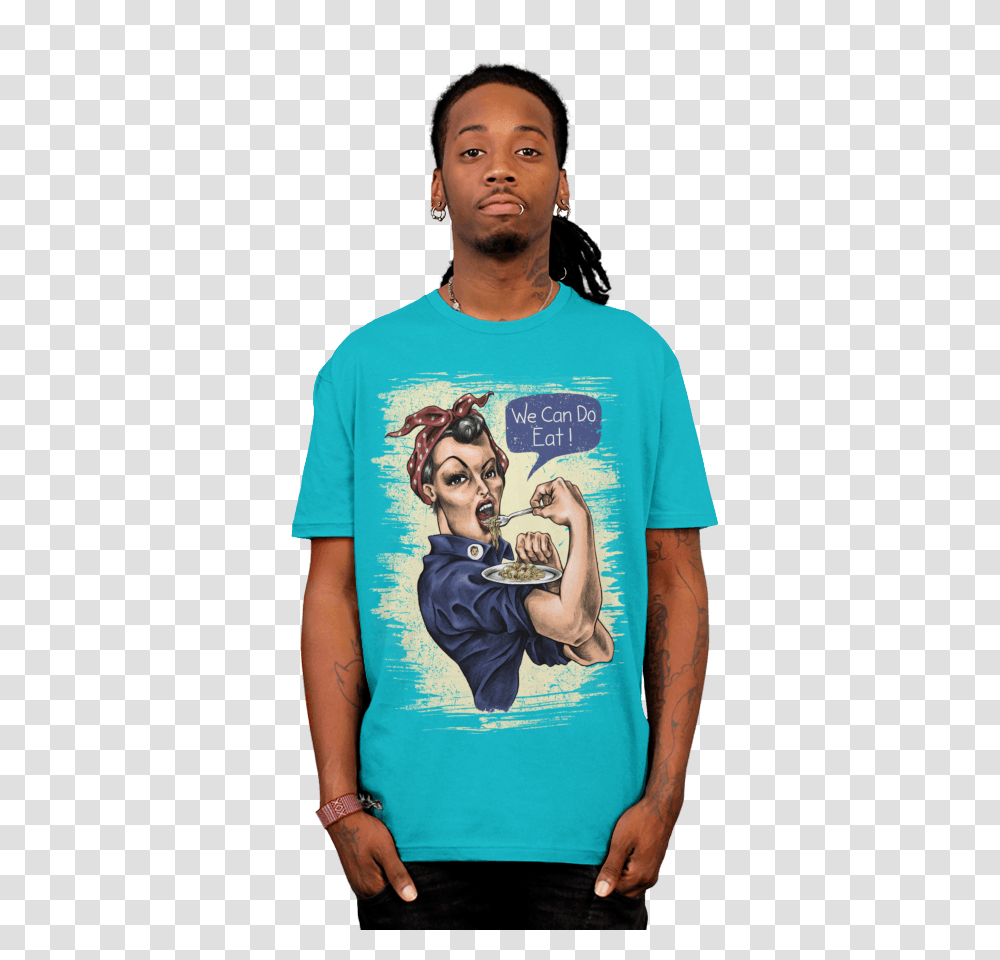 We Can Do Eat T Shirt, Apparel, Person, Human Transparent Png