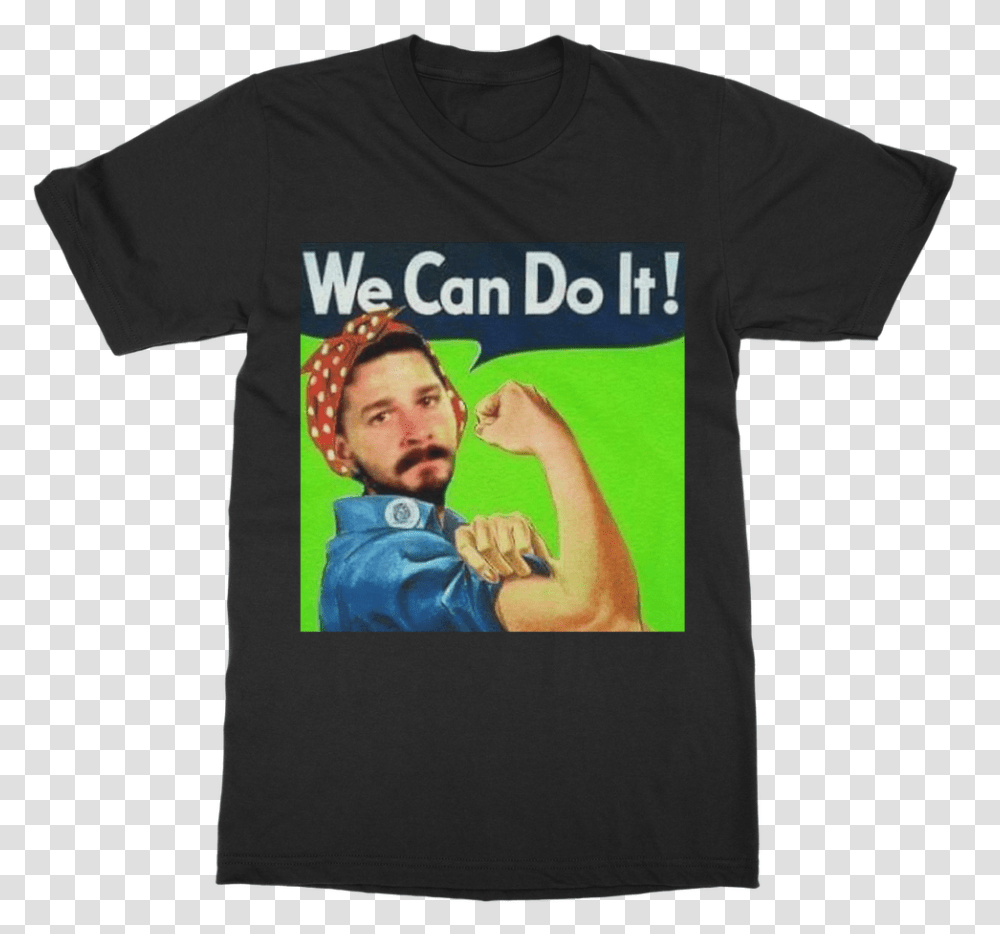 We Can Do It Meme Classic Adult T ShirtClass Rosie The Riveter, Apparel, Person, Human Transparent Png
