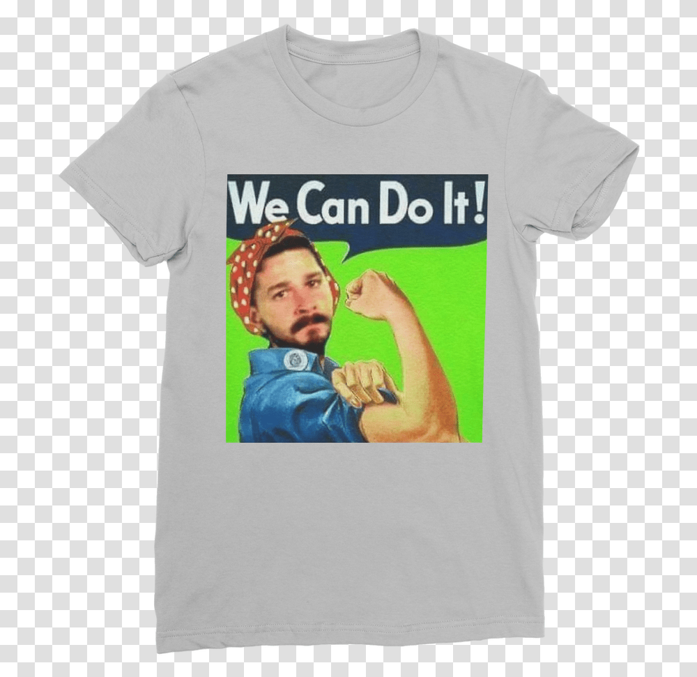We Can Do It Meme Classic Women's T Shirt Rosie The Riveter, Apparel, Person, Human Transparent Png