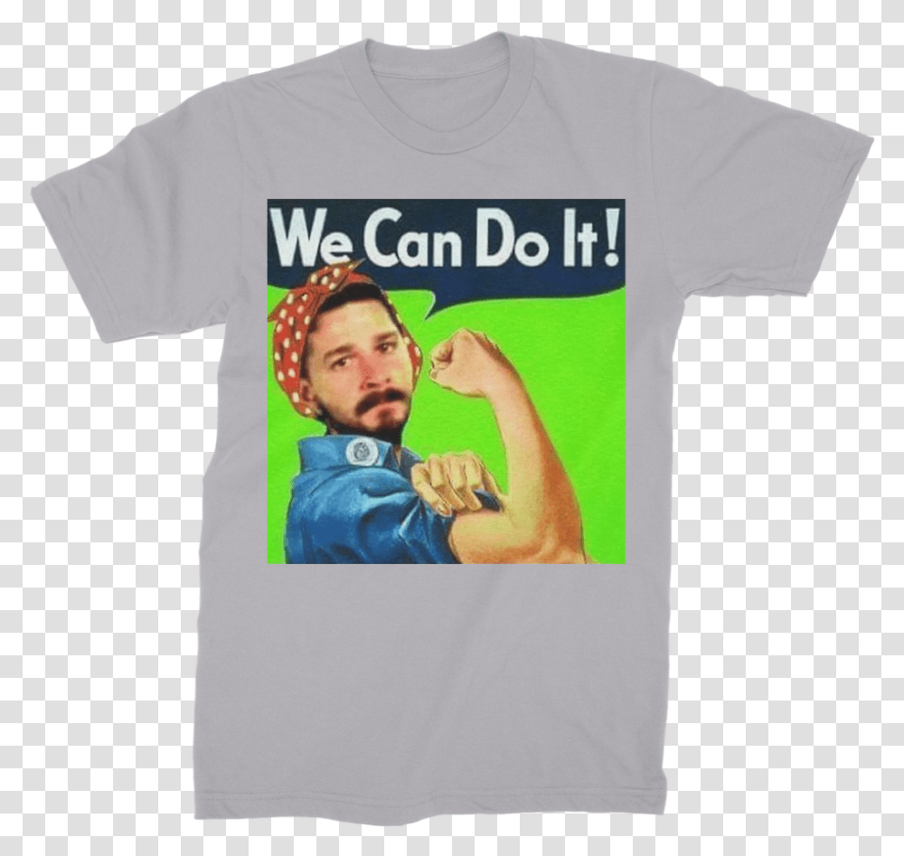 We Can Do It Meme Premium Jersey Men's T Shirt We Can Do It Memes, Apparel, Person, Human Transparent Png