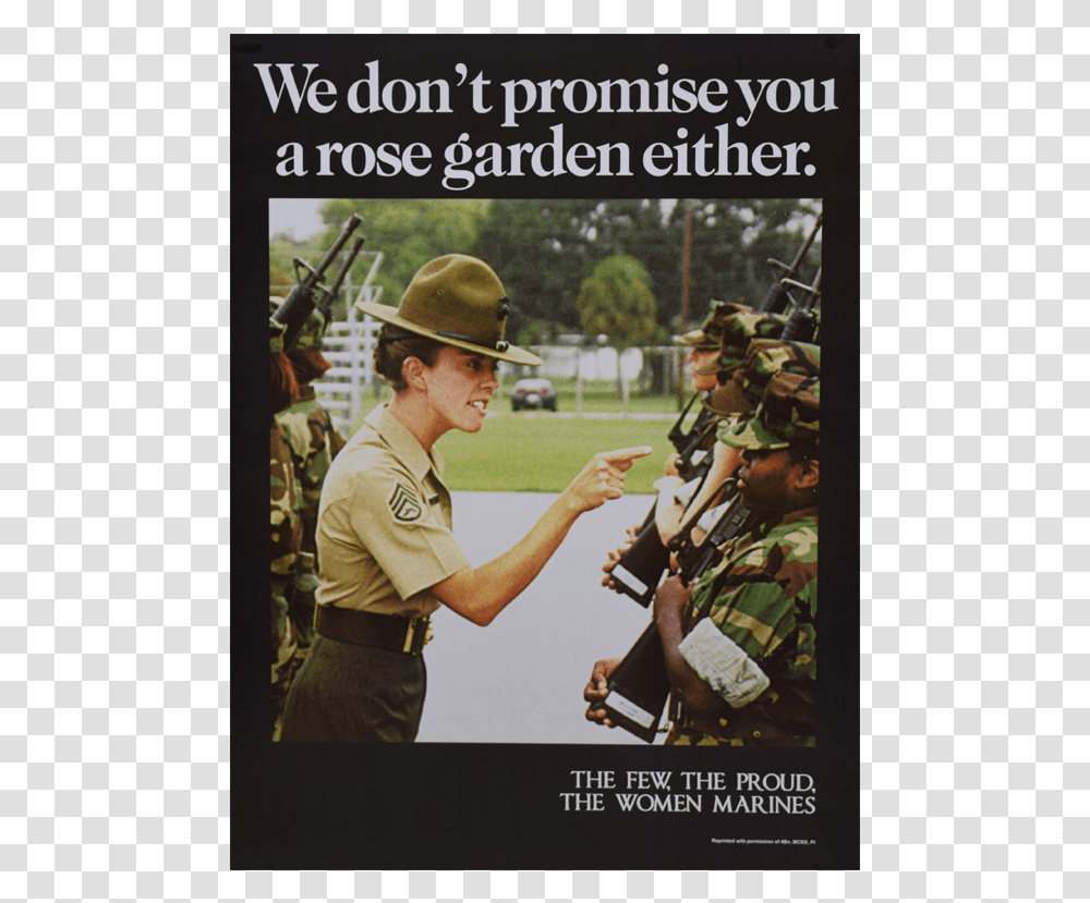 We Didn't Promise You A Rose Garden Poster, Person, Hat, Military Transparent Png