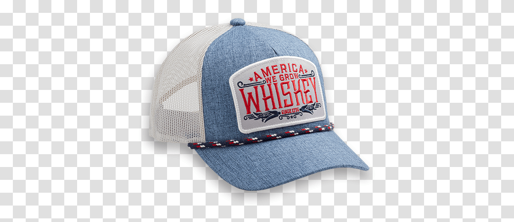 We Grow Whiskey Blue & White Hat Baseball Cap, Clothing, Apparel Transparent Png