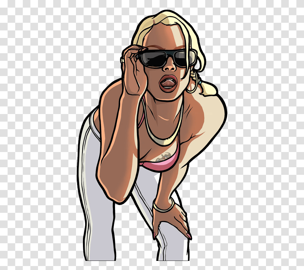 We Hope To See You In Og Soon And Join Us Gta San Andreas Girl, Sunglasses, Accessories, Person, High Heel Transparent Png
