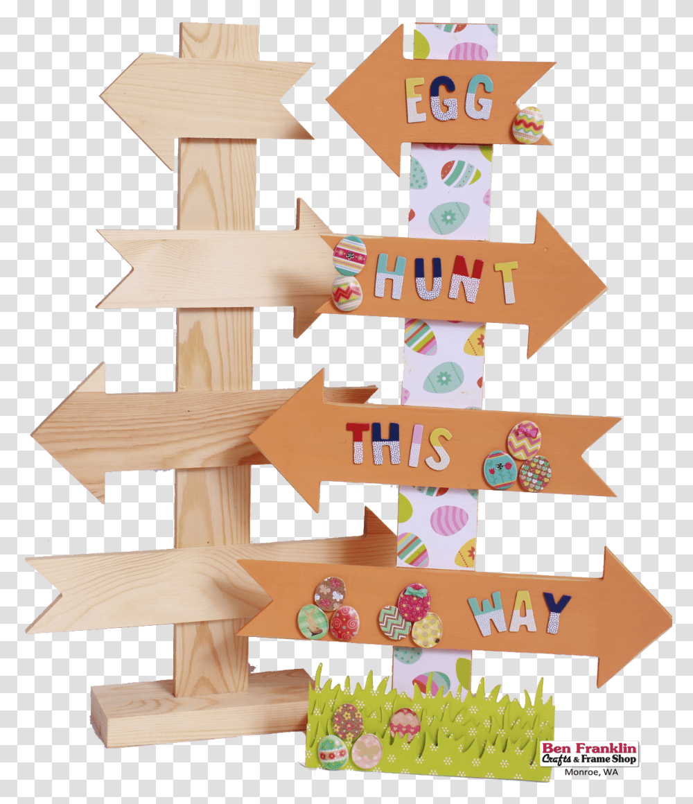 We Just Painted The Arrows Of Our Directional Sign Clip Art Egg Hunting Frame, Wood, Number Transparent Png