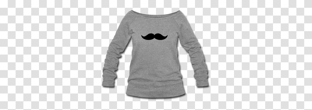 We Love Beards Mustaches And Sideburns Funny Mustache Boat Neck, Clothing, Apparel, Sleeve, Long Sleeve Transparent Png