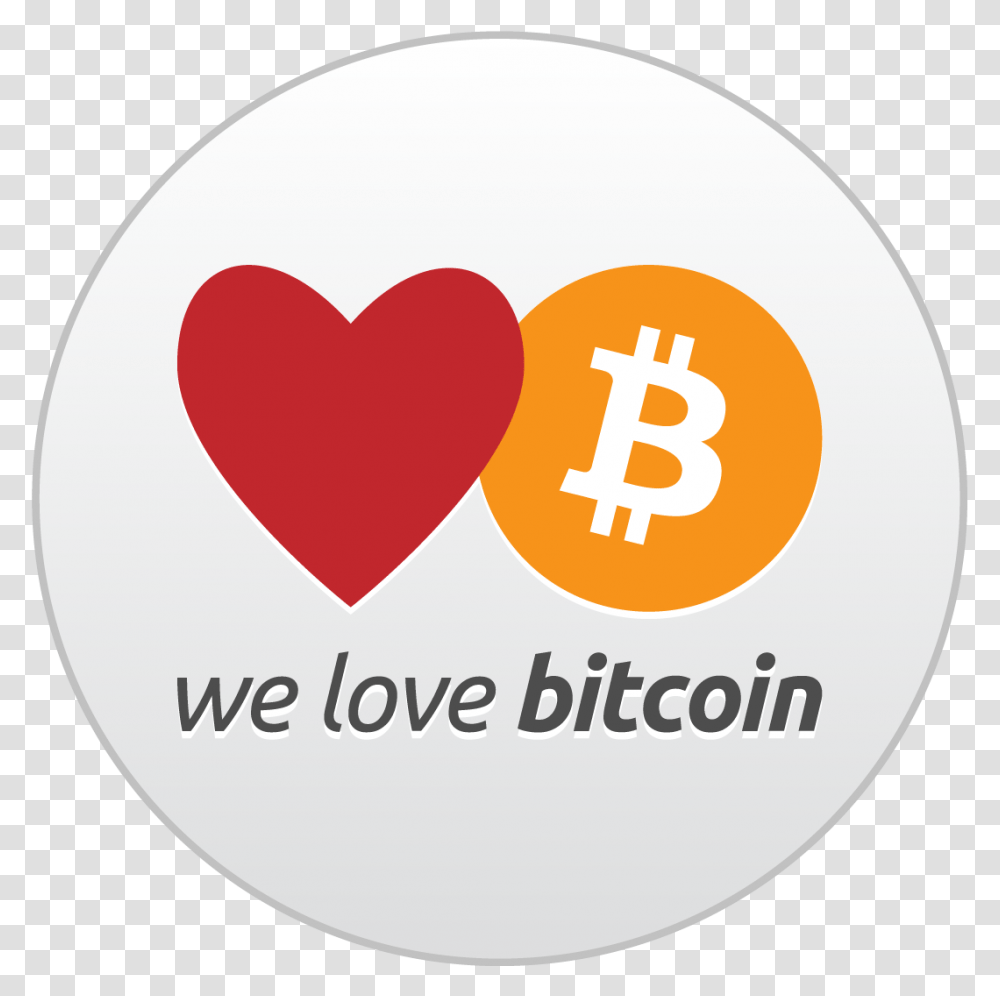 We Love Bitcoin, Heart, Label, Cushion Transparent Png