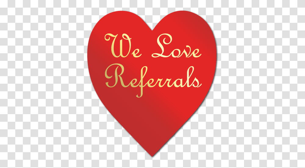 We Love Referrals Gold Heart Shape Stickers Resuscitation Council Of Asia Logo, Plectrum, Text Transparent Png