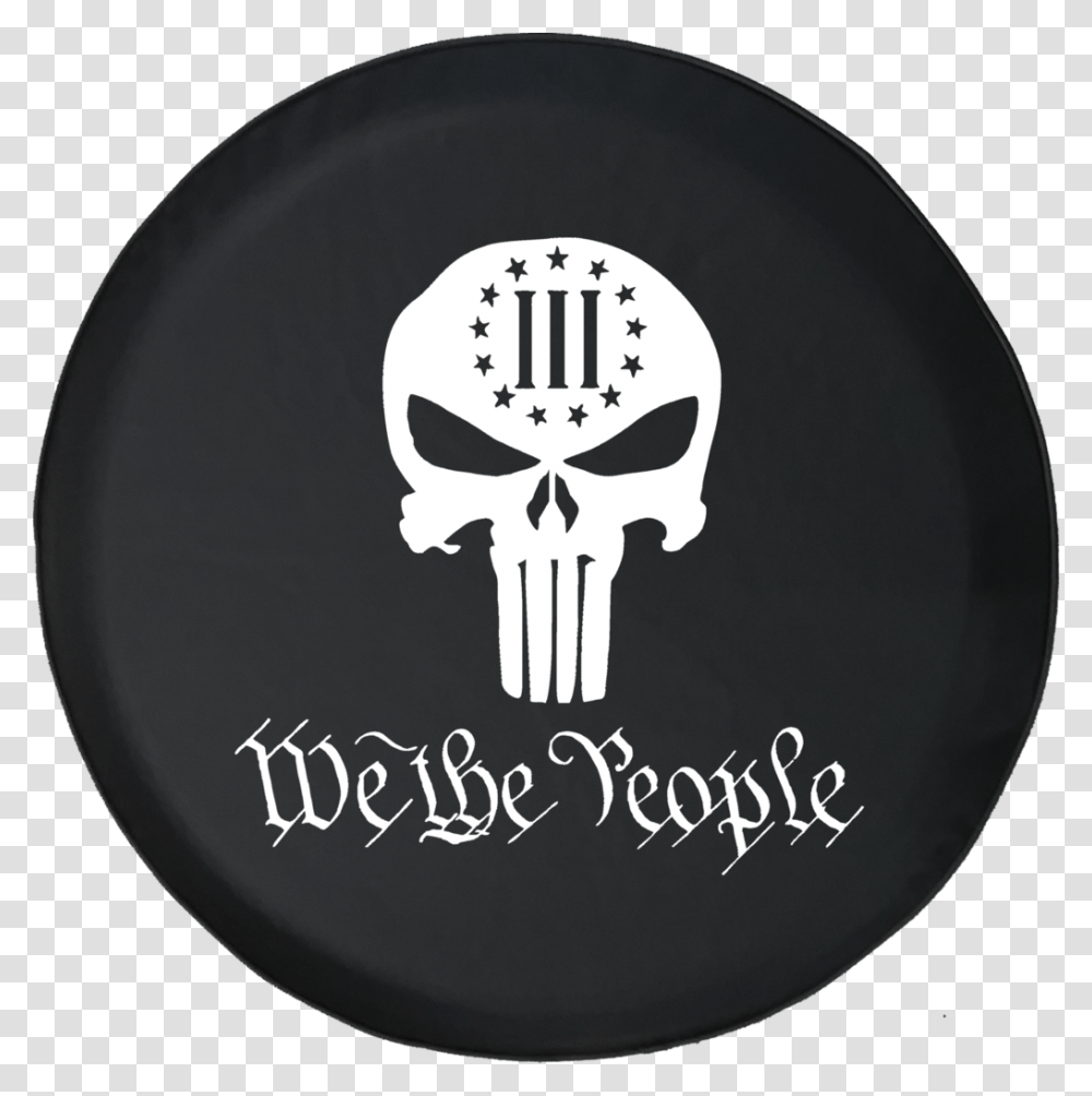 We The People Punisher Skull Constitutional 3 Freedom Punisher Jeep Tire Cover, Logo, Trademark Transparent Png
