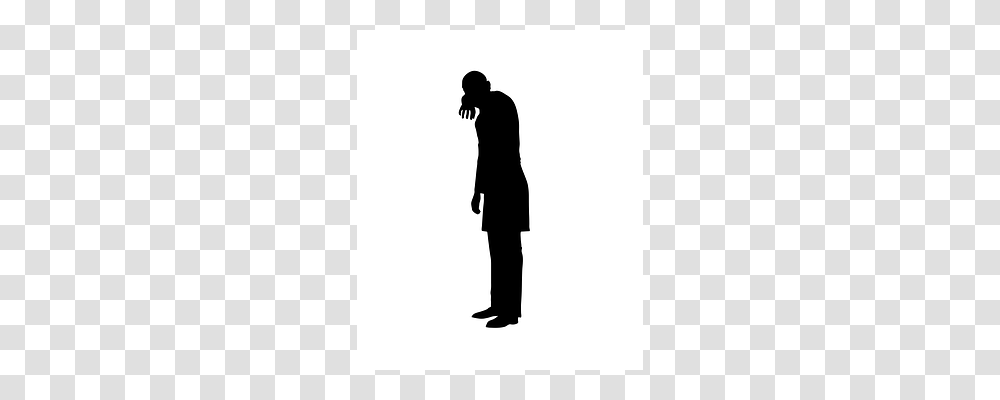 Weak Unable Silhouette, Standing, Person, Human Transparent Png