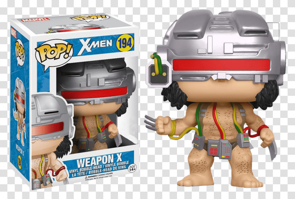 Weapon X Wolverine Us Exclusive Pop Vinyl Figure Funko Pop Weapon X, Person, People, Robot, Machine Transparent Png