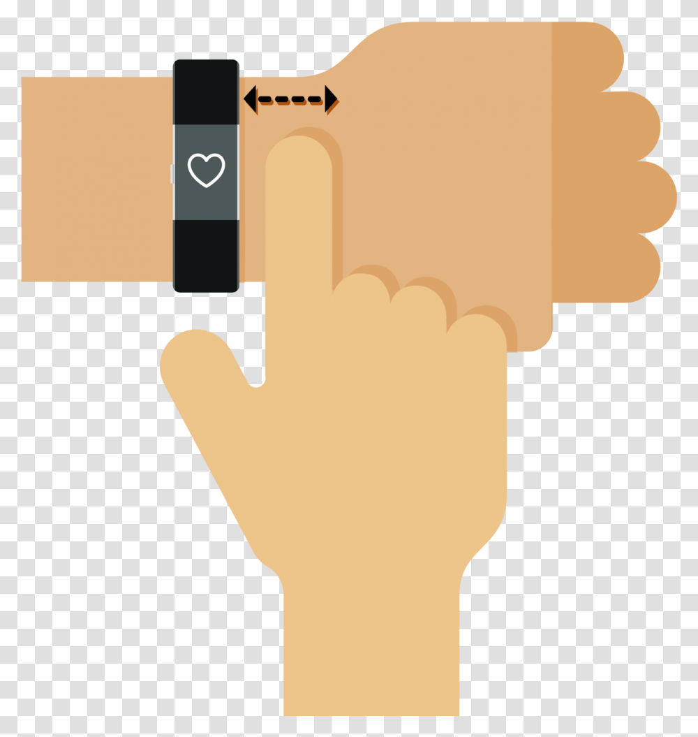 Wear A Fitbit Alta Hr, Hand, Axe, Tool, Cross Transparent Png