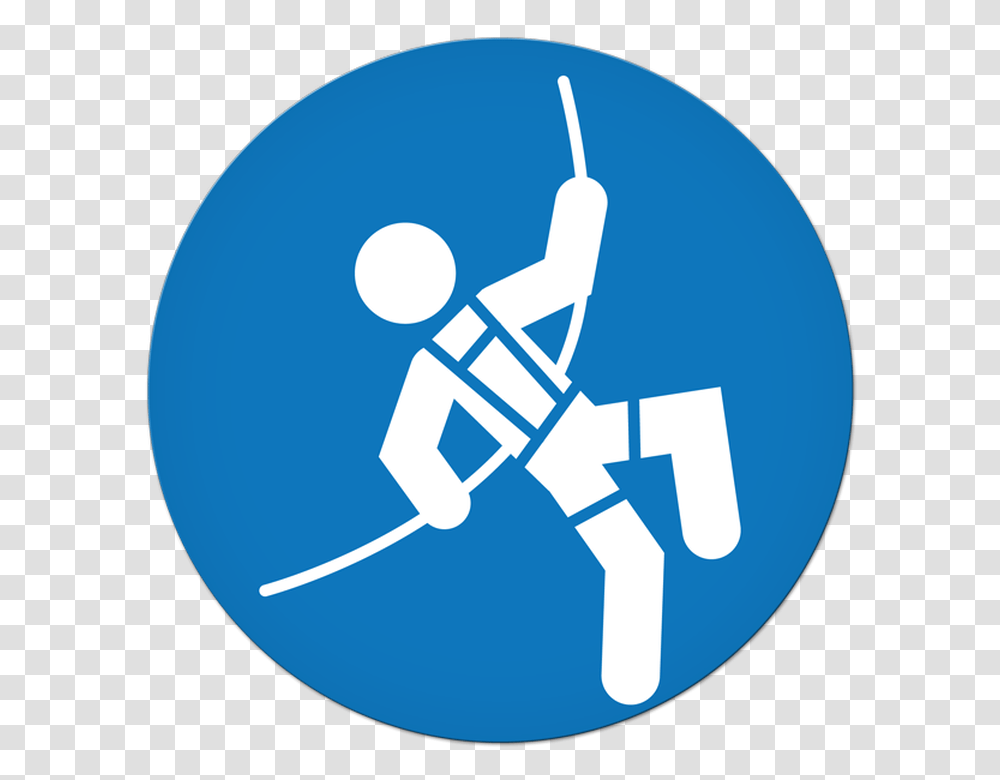 Wear Safety Harness Sign, Logo, Hand, Chair Transparent Png