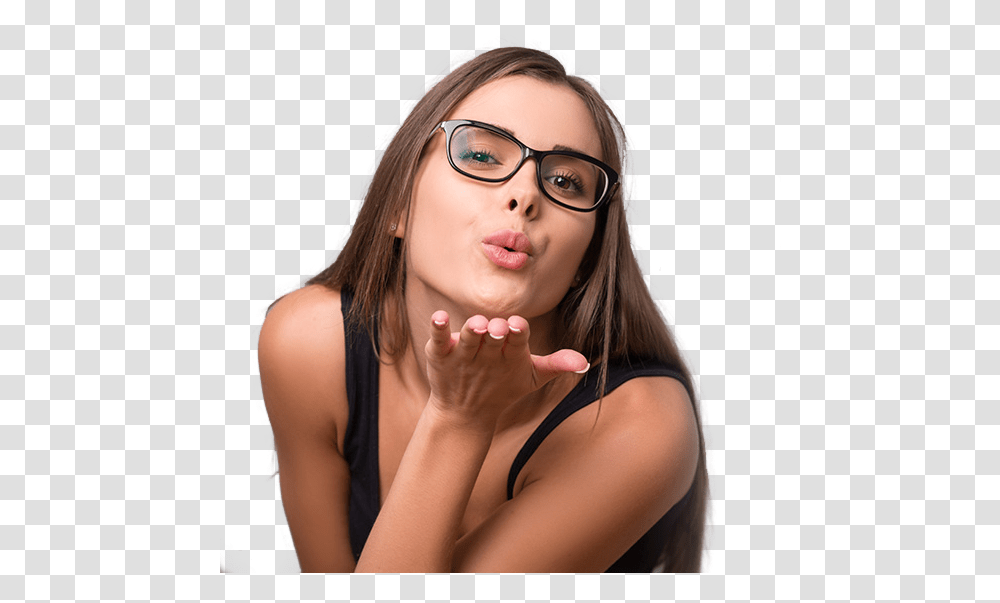 Wearing Glasses Girl Wearing Glasses, Person, Face, Female, Woman Transparent Png