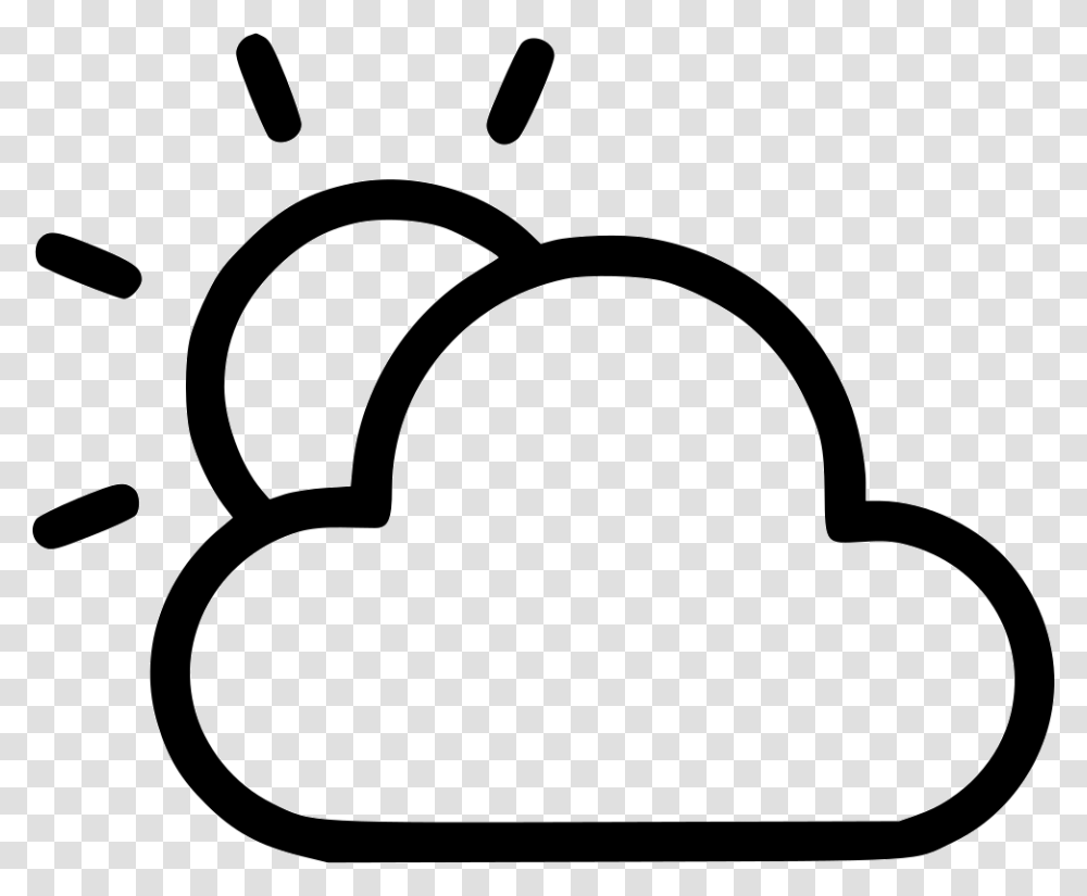 Weather Cloud Clouds Cloudy Sun Partly Sunny Partly Cloudy Icon, Stencil, Sunglasses, Accessories, Accessory Transparent Png