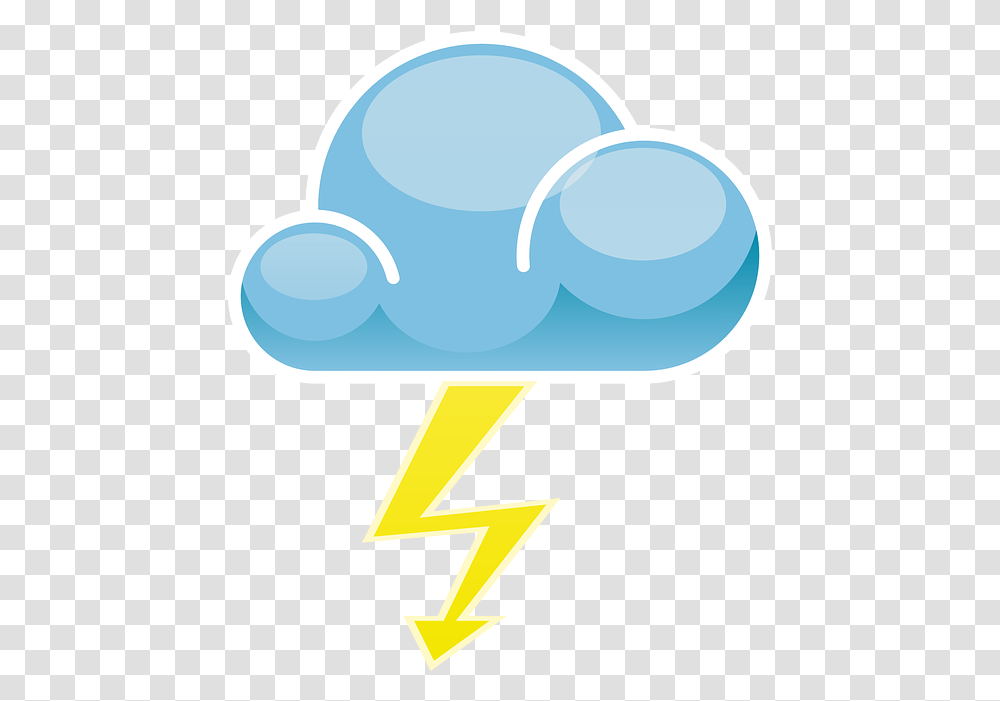 Weather Cloud Lightning Free Vector Graphic On Pixabay Thunder And Lightning Symbol, Nature, Outdoors, Text, Word Transparent Png