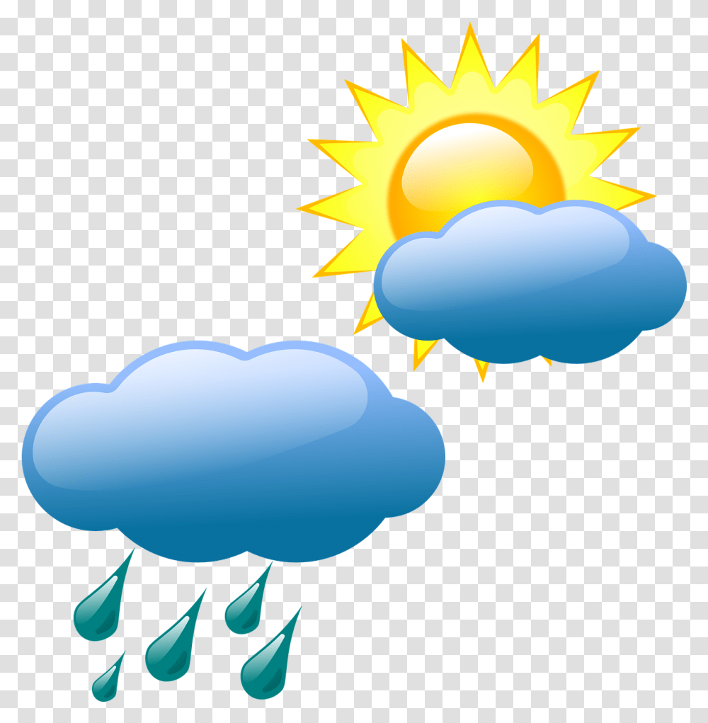 Weather Forecasting Symbol Clip Art Drizzle Sunny Weather Weather Clip Art, Nature, Outdoors, Sky, Sea Life Transparent Png
