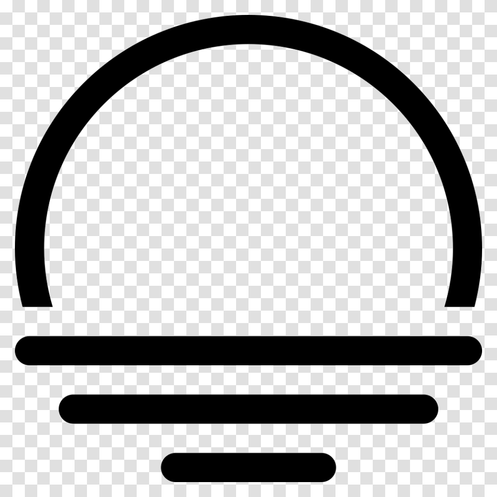 Weather Interface Symbol Of A Semicircle On Three Lines Perspectiva Simbolo, Stencil, Logo, Trademark Transparent Png