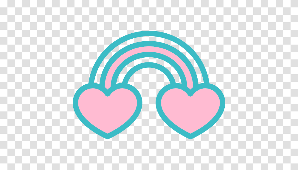 Weather Rainbow Hearts Romantic Love Icon, Rubber Eraser, Cushion Transparent Png