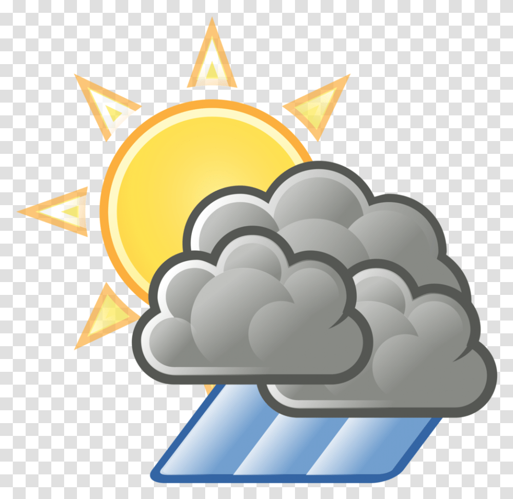 Weather Sun Clouds Hard Shower Weather Symbols, Lamp, Hand, Outdoors, Nature Transparent Png
