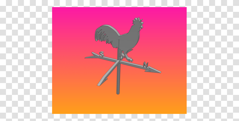 Weather Vane, Bird, Animal, Poultry, Fowl Transparent Png
