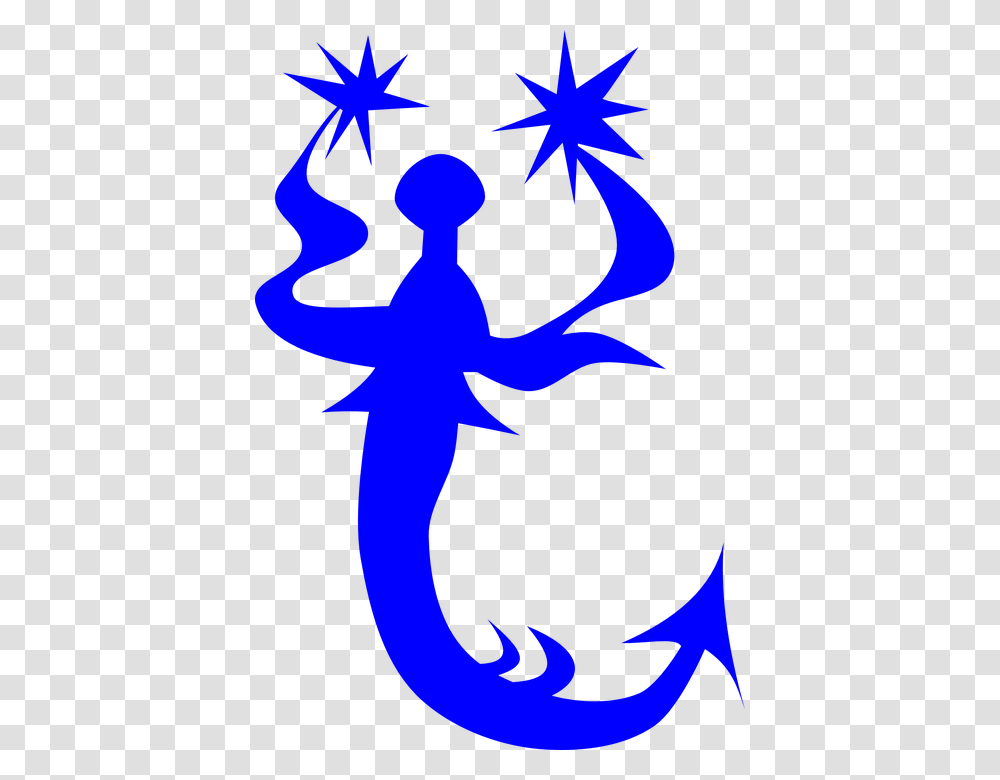 Weather Vane Blue Vane Mermaid Silhouette Silueta De Sirena Azul, Logo, Trademark, Emblem Transparent Png