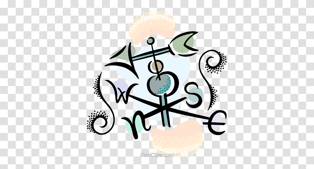 Weathervane Royalty Free Vector Clip Art Illustration, Floral Design, Pattern Transparent Png