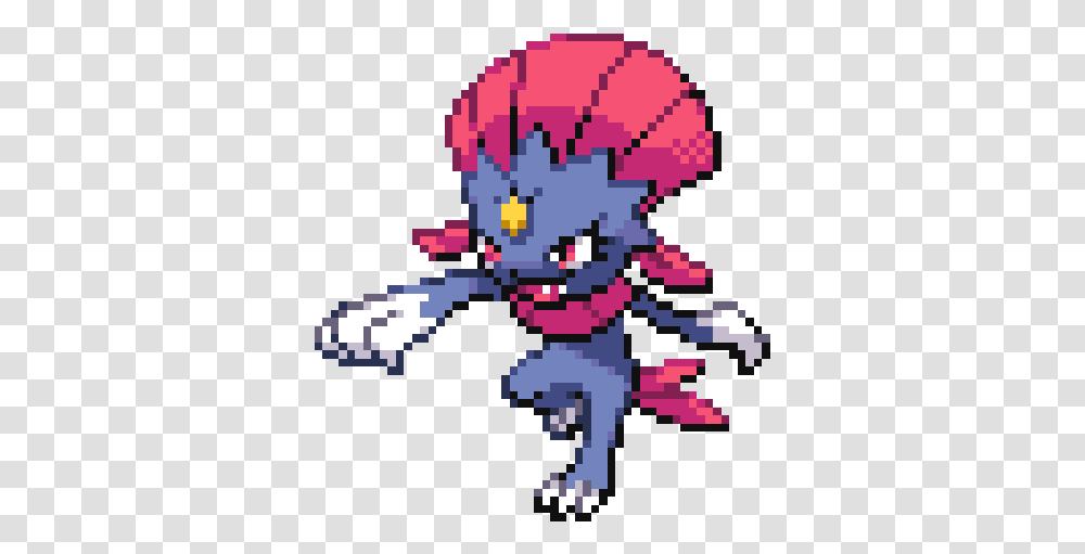 Weavile Weavile Sprite Black And White, Rug, Graphics, Art Transparent Png