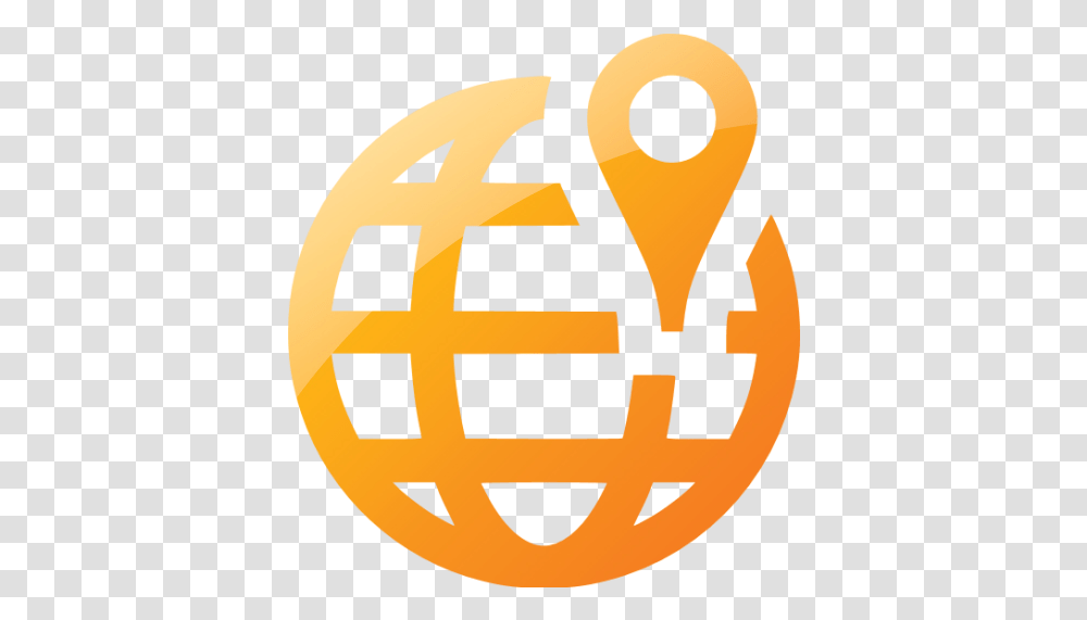 Web 2 Orange Worldwide Location Icon Free Web 2 Orange Map Worldwide Icon Blue, Grenade, Bomb, Weapon, Weaponry Transparent Png