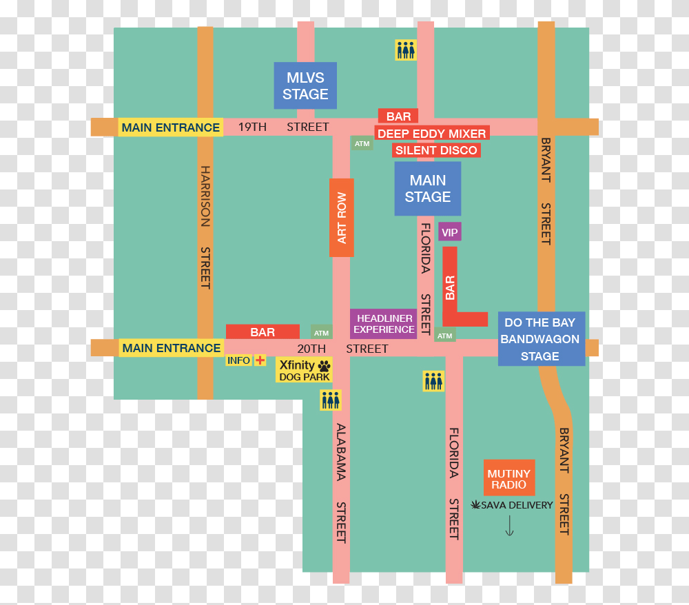 Web 20th Street Block Party Map, Plan, Plot, Diagram, Building Transparent Png