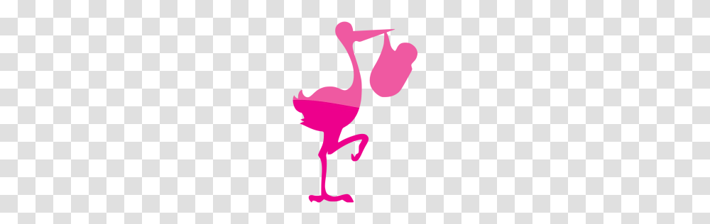Web Deep Pink Stork With Bundle Icon, Animal, Bird, Flamingo, Poster Transparent Png