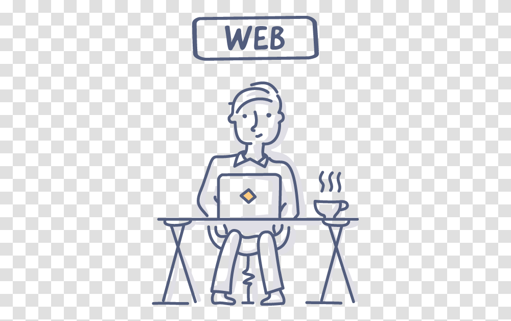 Web Design Cartoon, Chair, Furniture, Poster Transparent Png