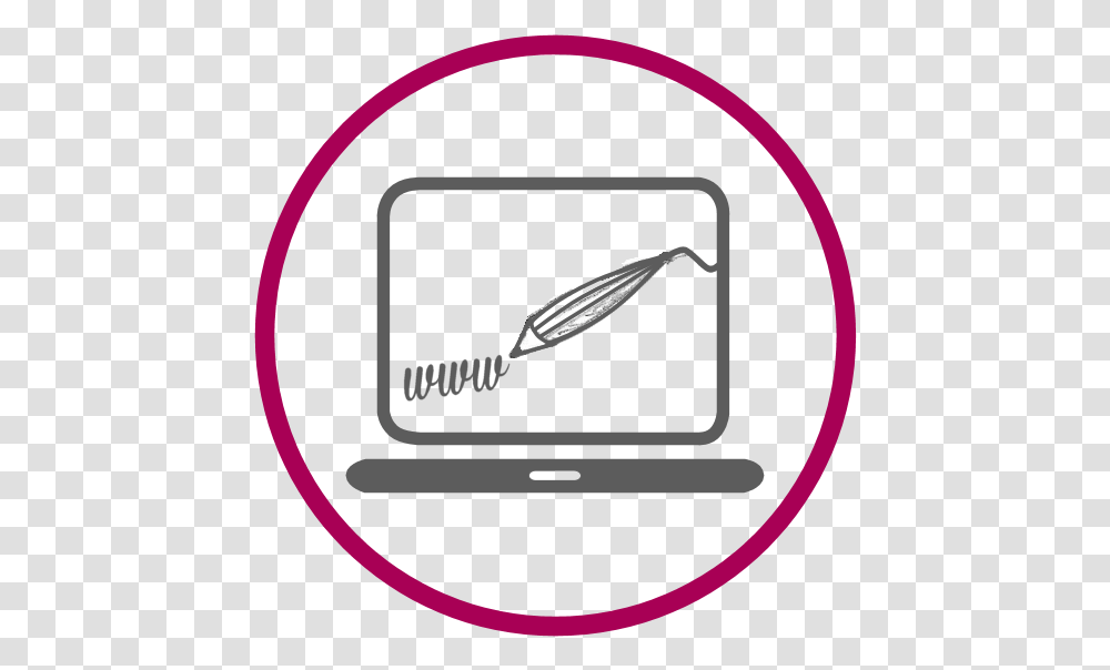 Web Design Icon Showing Pen On Screen Line Art, Steamer, Electronics, Monitor Transparent Png