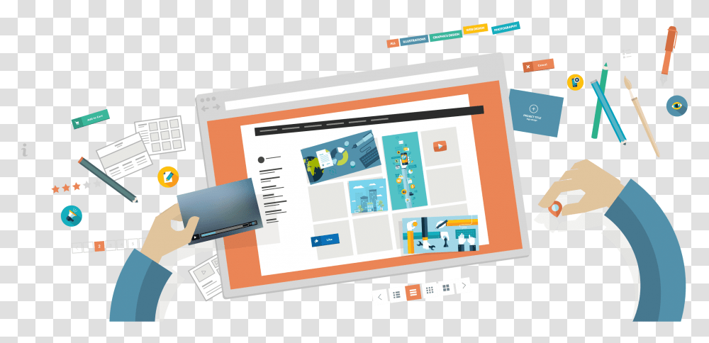 Web Design Illustration, Advertisement, Poster, Flyer, Paper Transparent Png