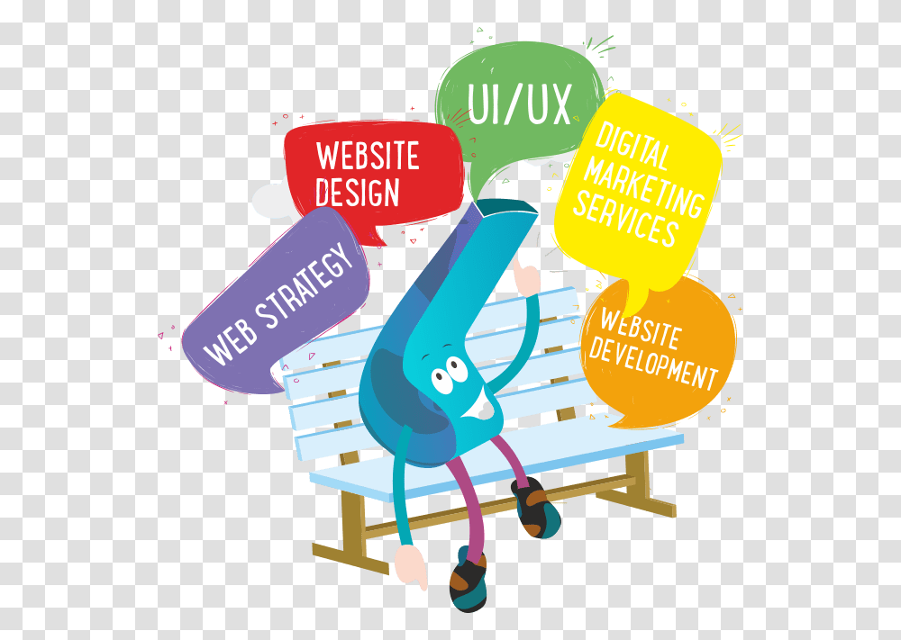 Web Development Services Digitalmarketing Ui Ux Design Web Design Amp Development, Furniture, Bench, Park Bench, Advertisement Transparent Png