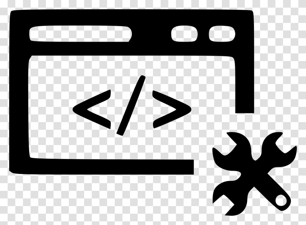 Web Development Web Development Vector Icon, Stencil Transparent Png