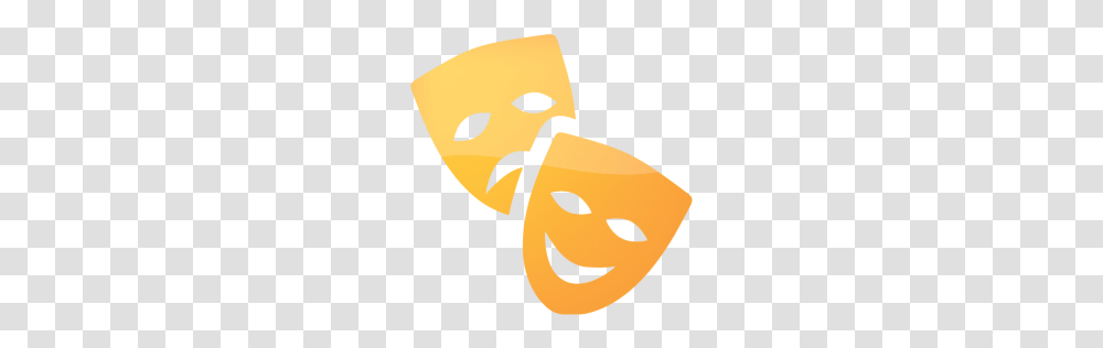 Web Orange Theatre Masks Icon, Head, Pac Man, Halloween Transparent Png